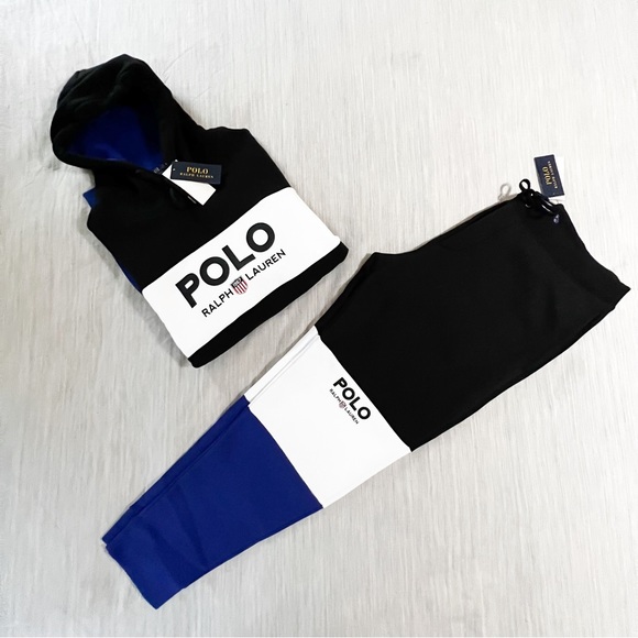 Polo Ralph Lauren 1967 Olympic Stadium Shield Logo Double Knit Jogger Sweatsuit - Picture 2 of 12